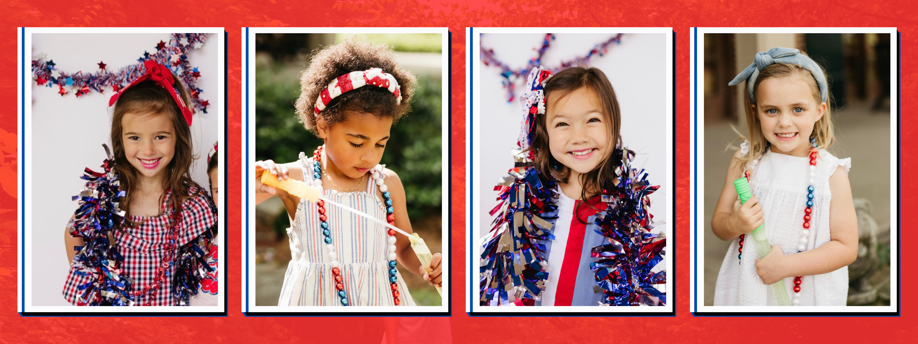 Patriotic Red, White, and Blue Headbands