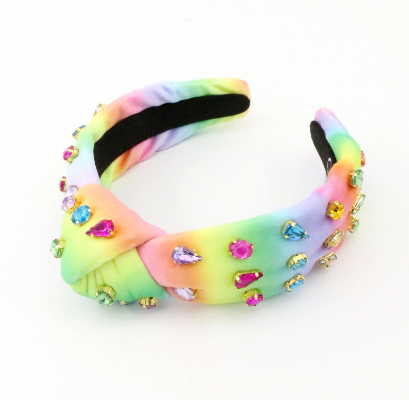 Kid and Tween Rainbow Velvet Knotted Headband