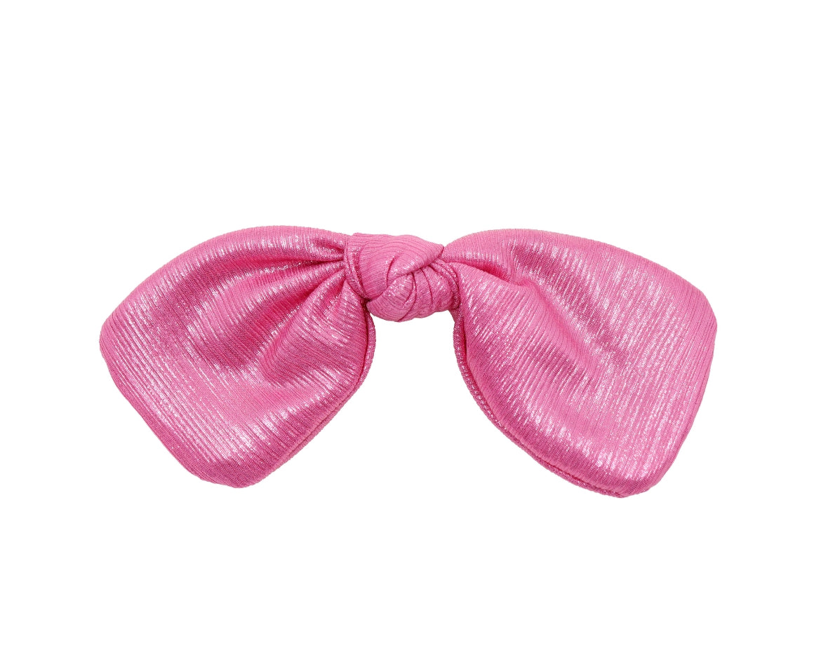 Pink Metallic Hair Bow