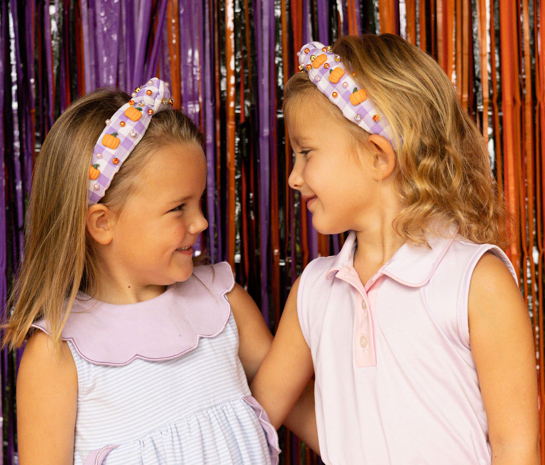 Kid Pumpkin Knotted Headband