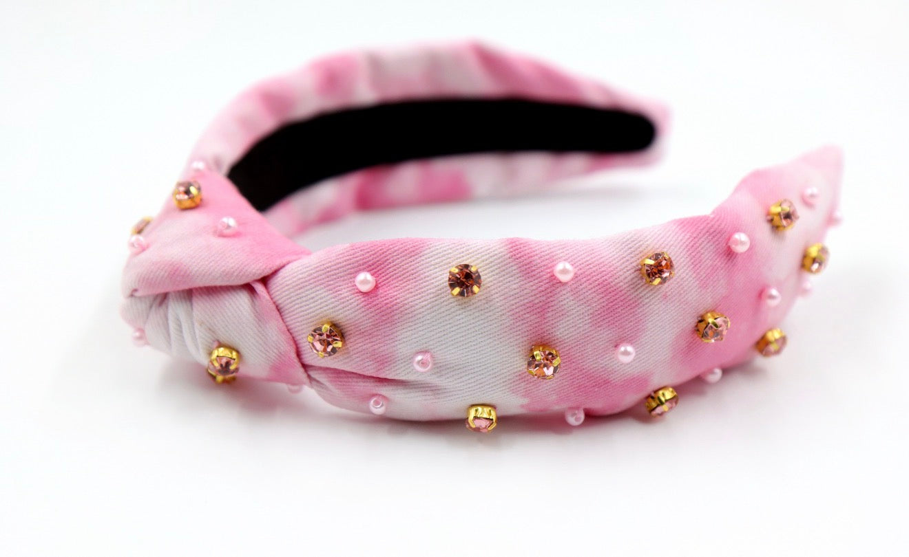 Kid and Tween Pink Tie Dye Headband