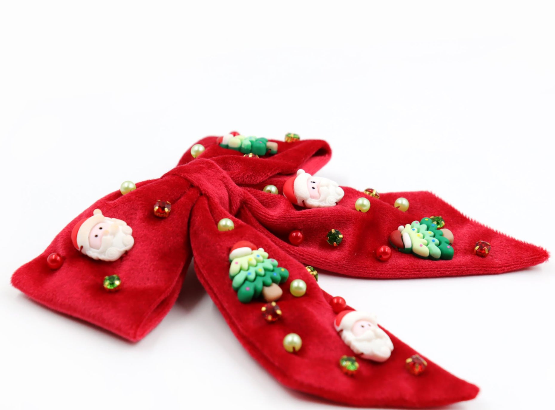 Kid Red Christmas Hair Bow