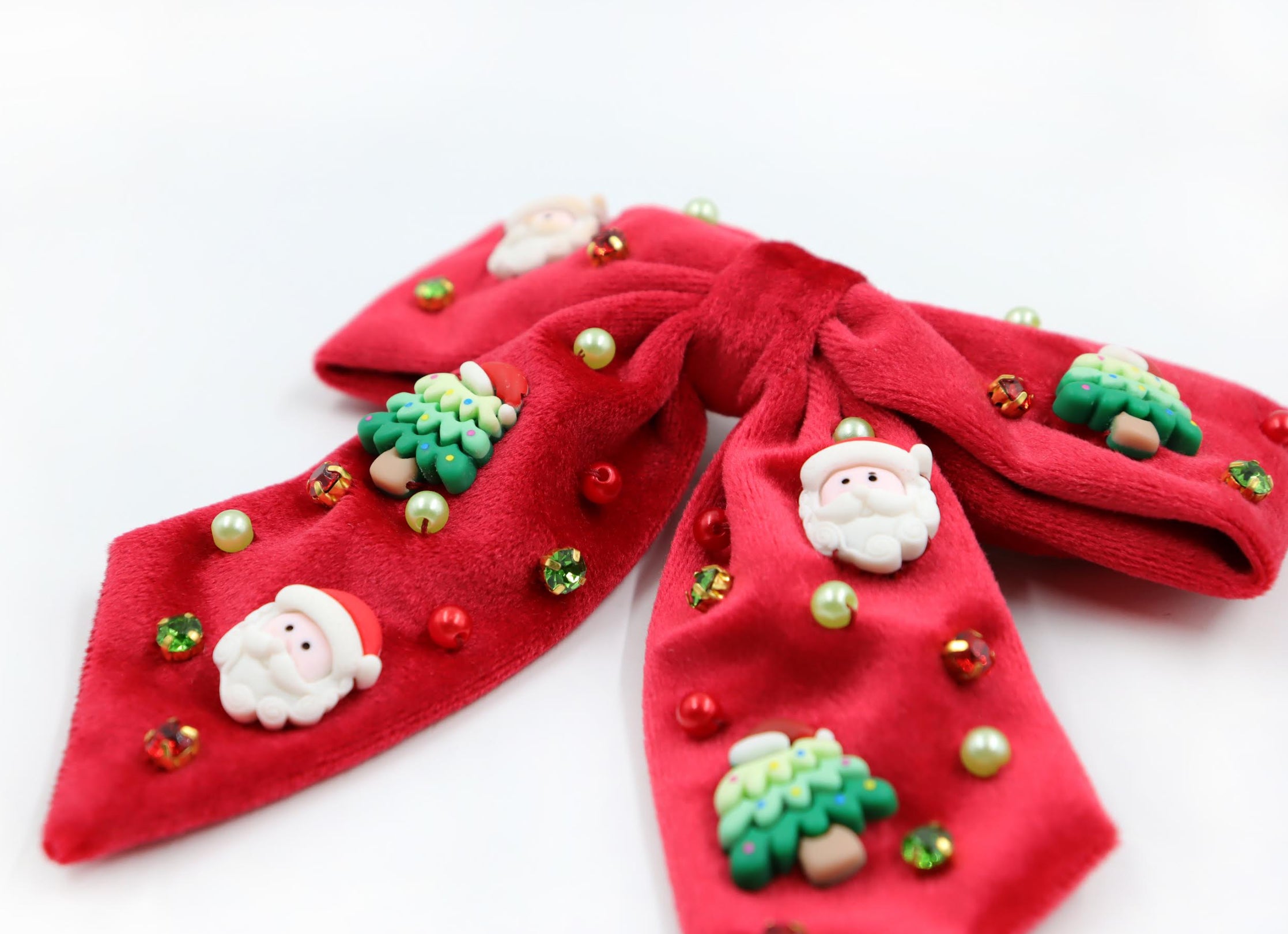 Kid Red Christmas Hair Bow