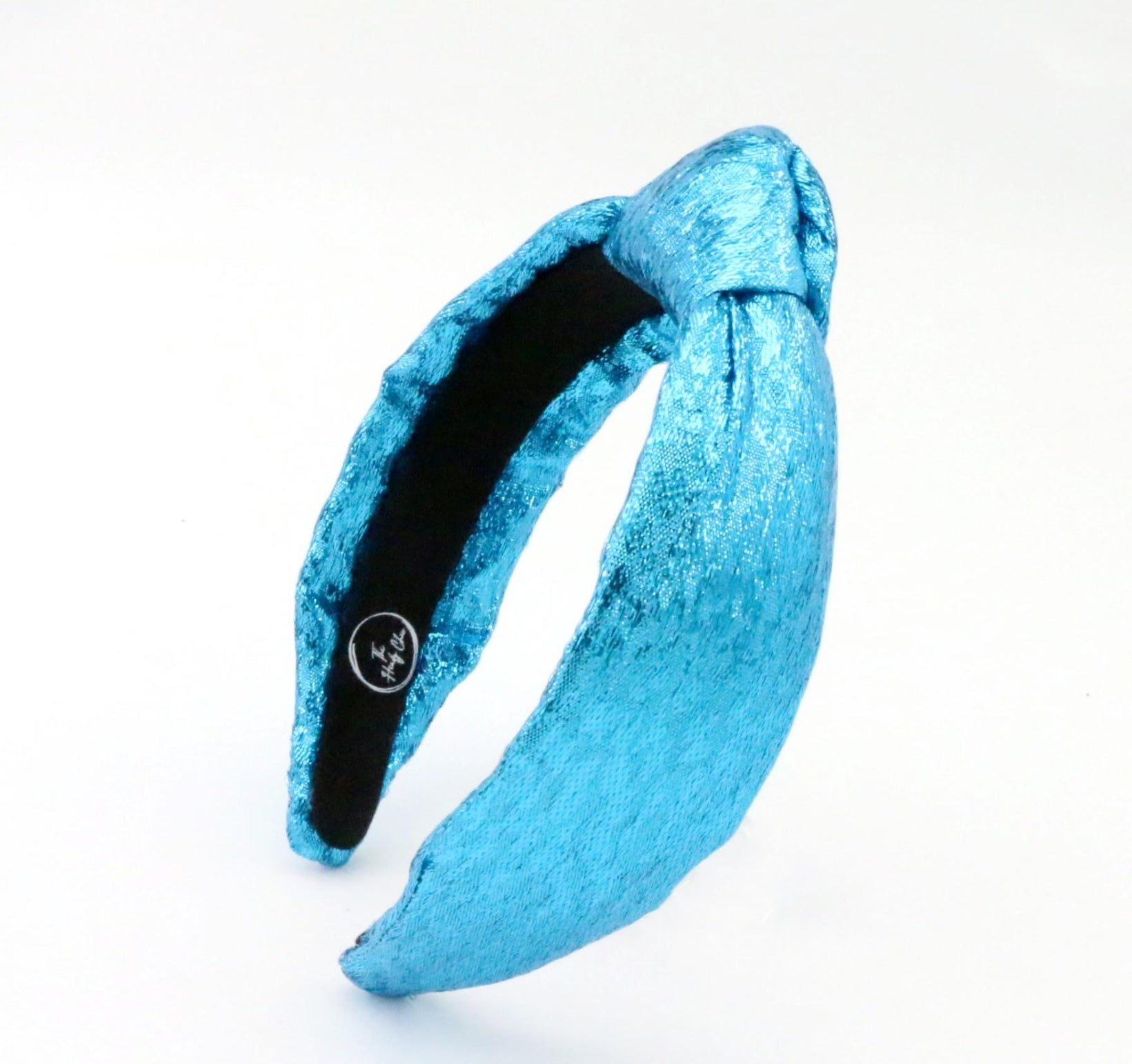 Kid and Tween Blue Tinsel Knotted Headband
