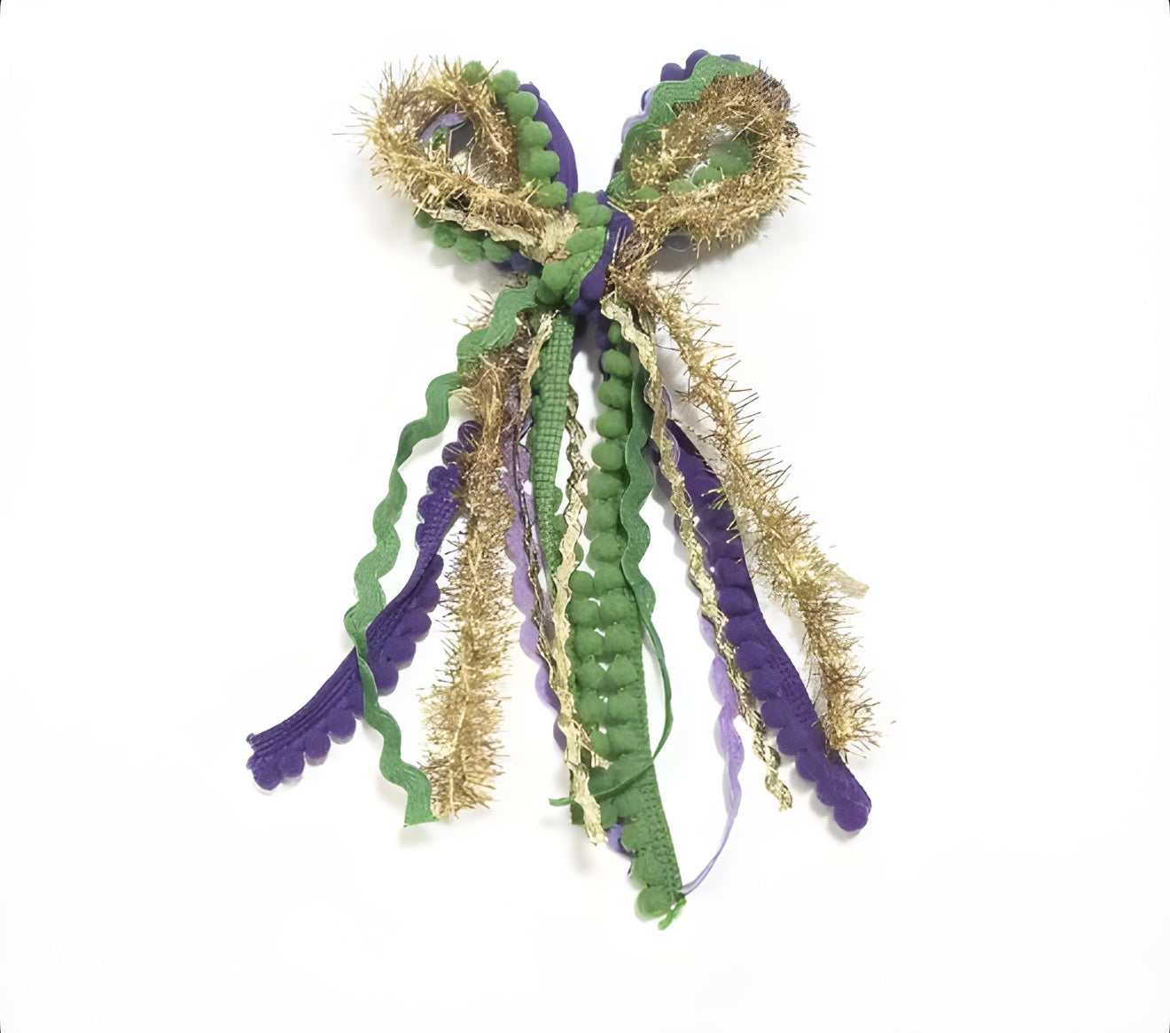 Mardi Gras Textured Hair Bow
