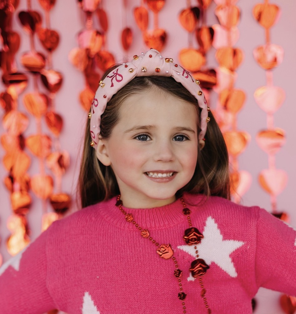 Kid and Tween Pink Bow Knotted Headband