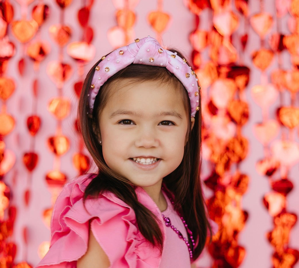 Kid and Tween Pink Tie Dye Headband