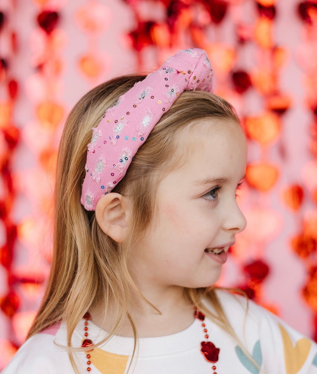 Kid and Tween Pink Denim Headband
