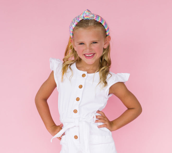 Kid and Tween Mermaid Sequin Knotted Headband