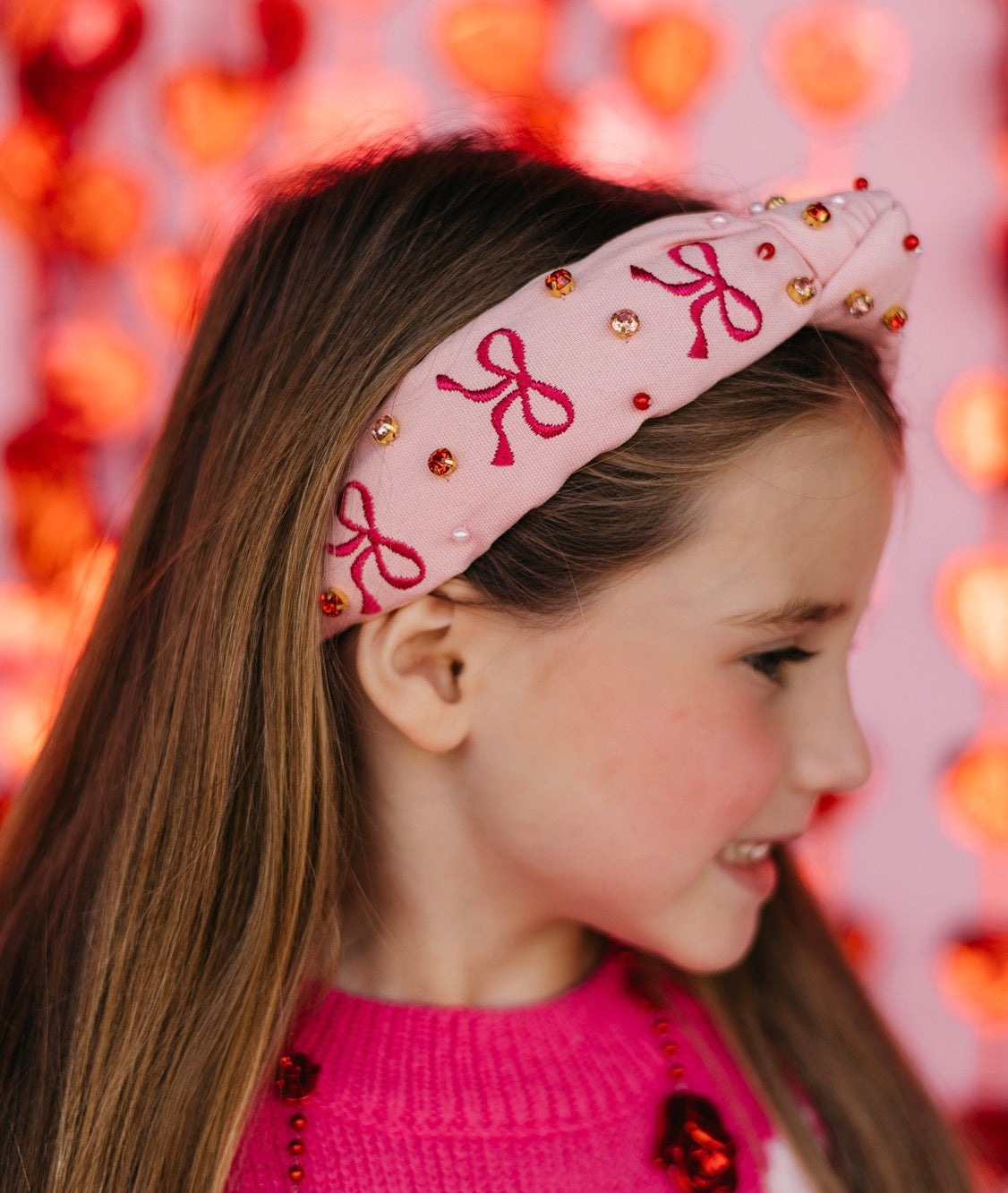 Kid and Tween Pink Bow Knotted Headband