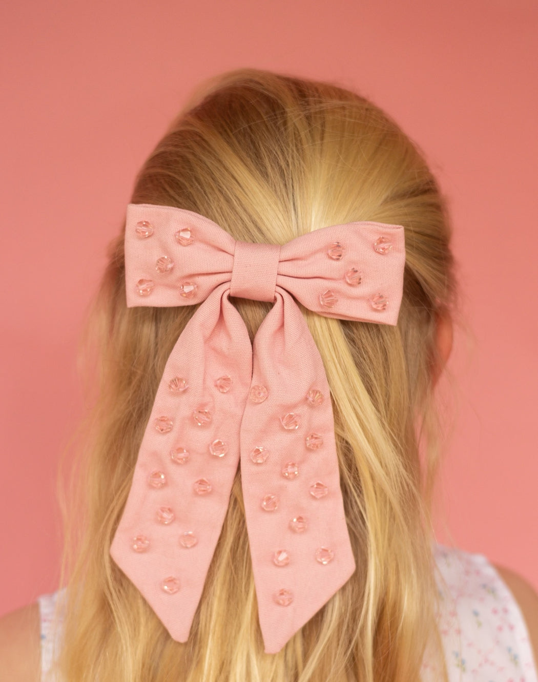 Pink Bow with Embellishments