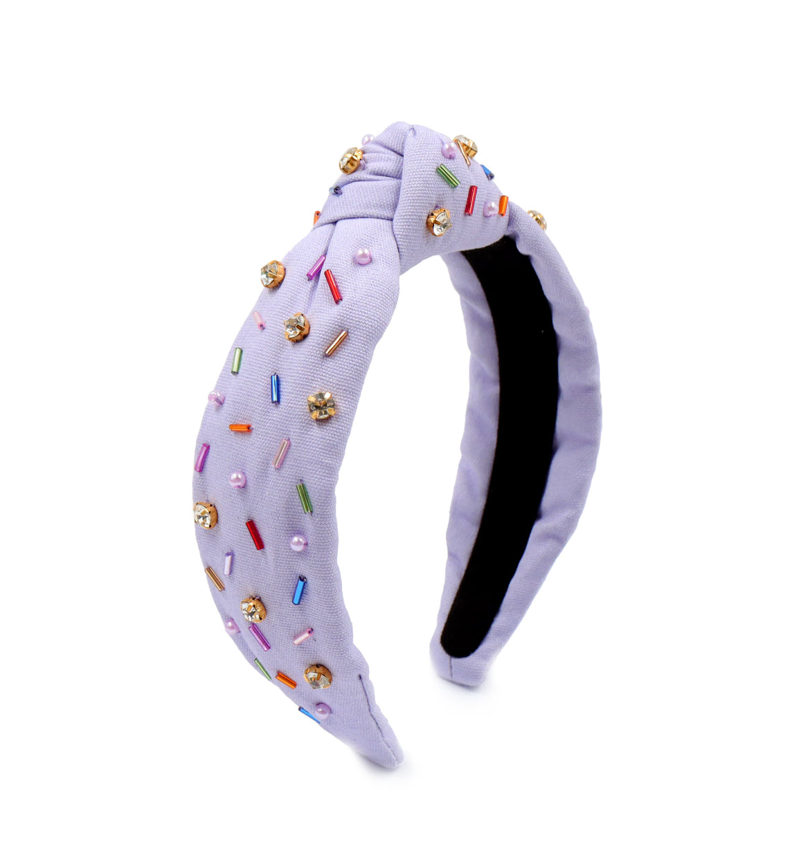 Kid and Tween Lavender Sprinkle Knotted Headband