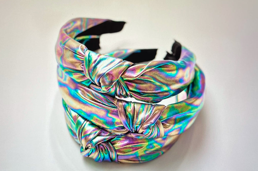 Kid and Tween Multi-Color Metallic Knotted Headband