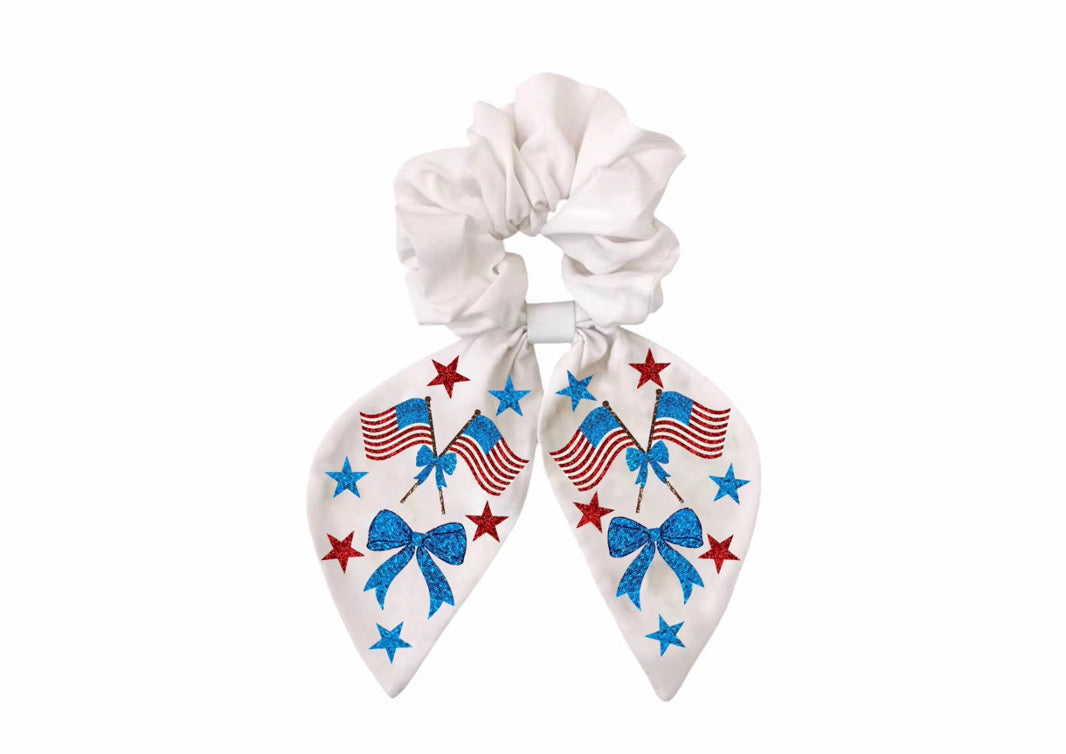Red, White, and Cute Scrunchie