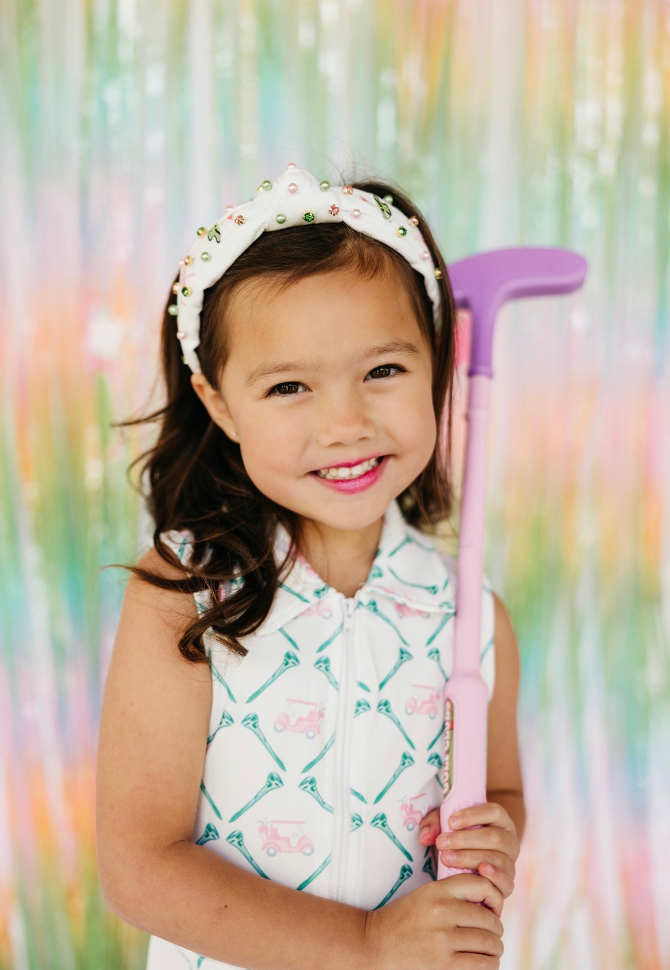 Kid and Tween Golf Knotted Headband