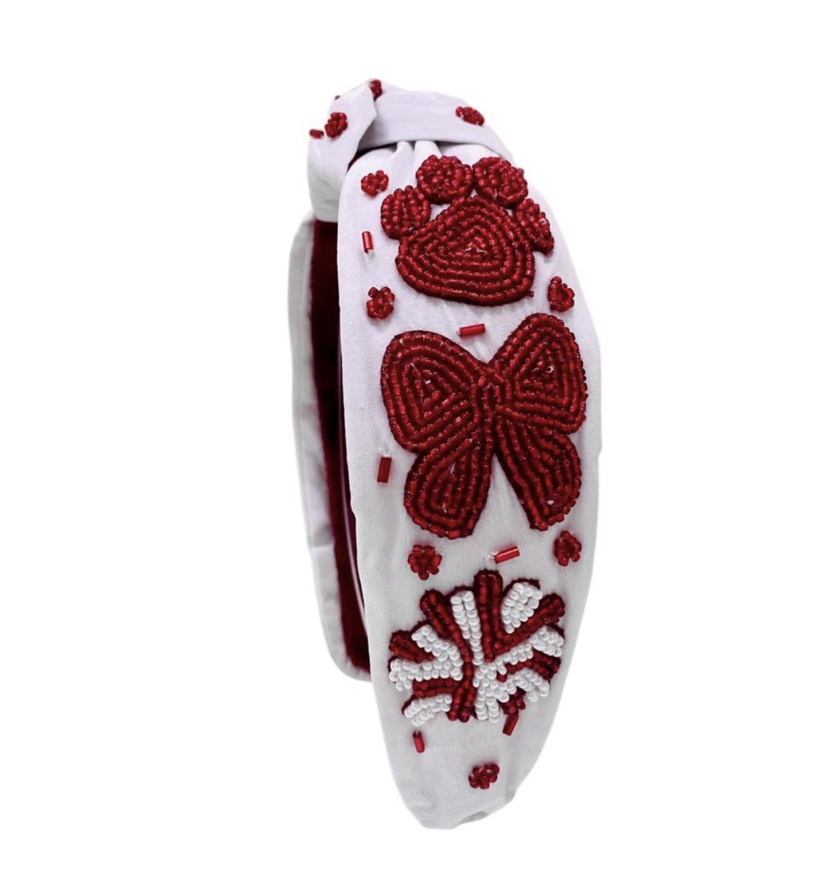 Bulldogs Beaded Knotted Headband