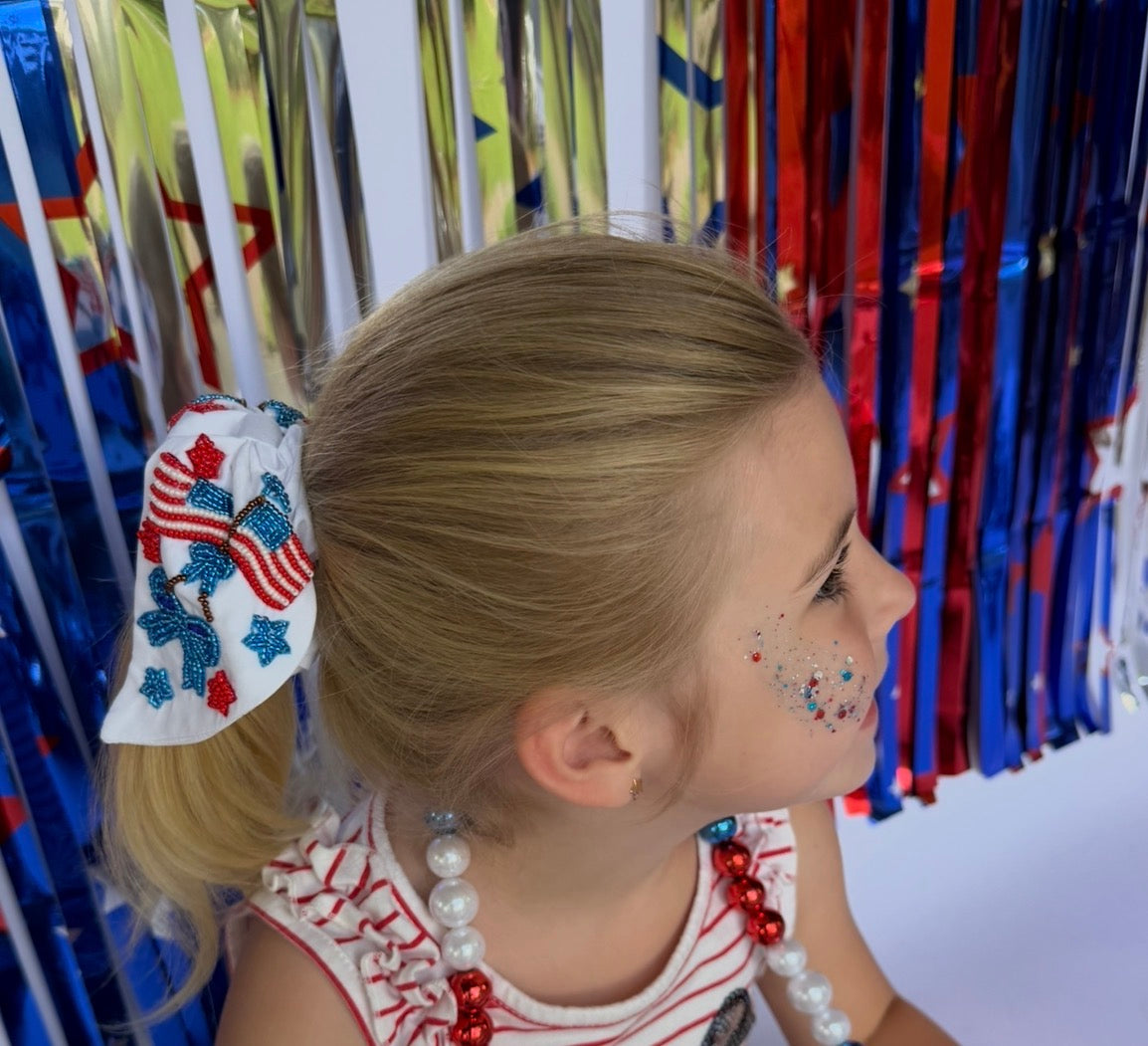 Red, White, and Cute Scrunchie