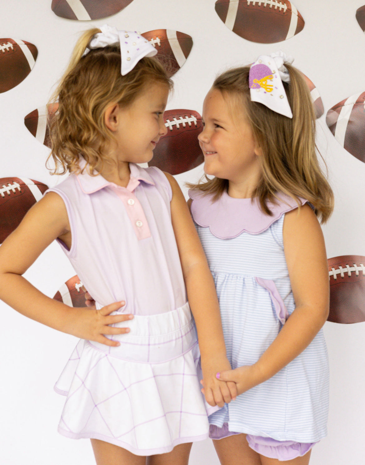 Purple and Gold Football Helmet Scrunchie