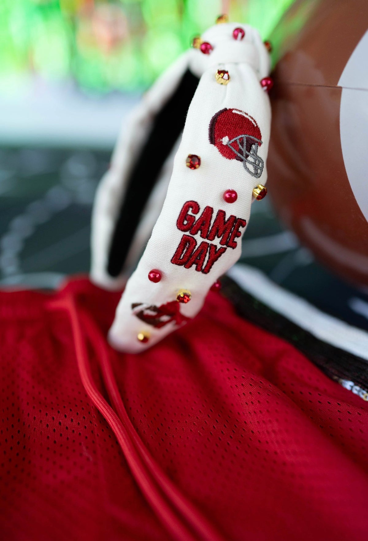 Kid and Tween Red Game Day Knotted Headband