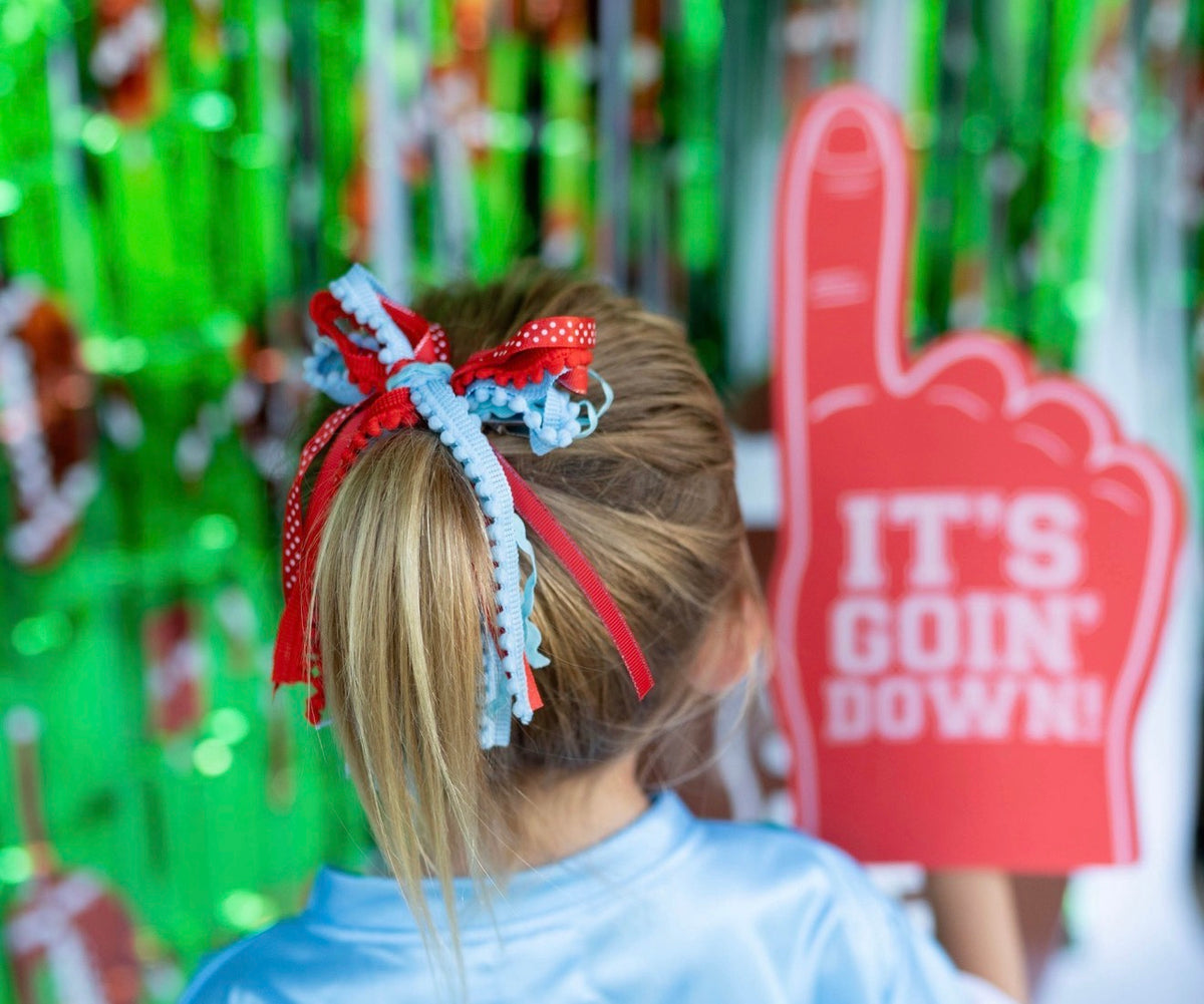 Rebs Game Day Texture Hair Bow