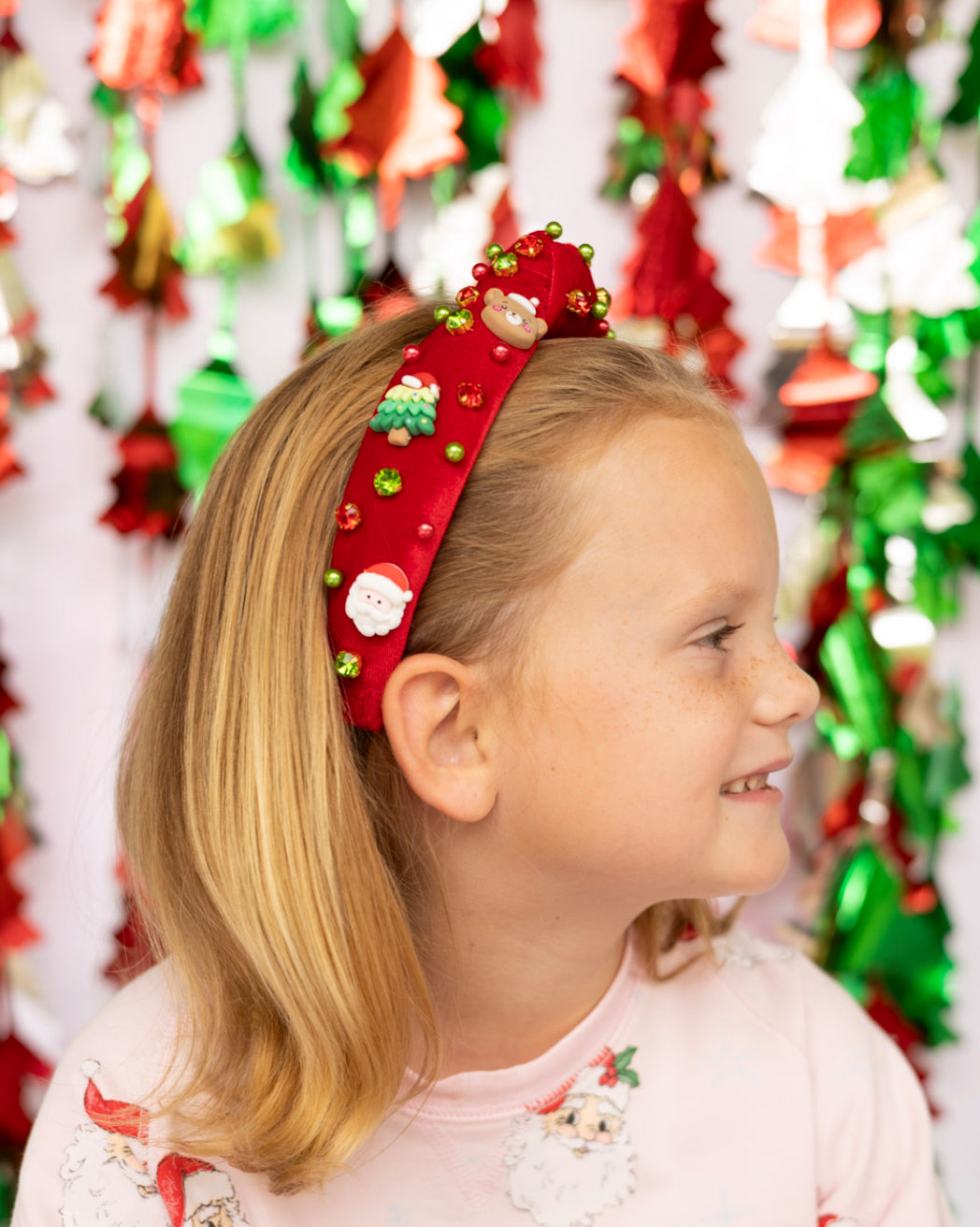 Kid Red Christmas Knotted Headband