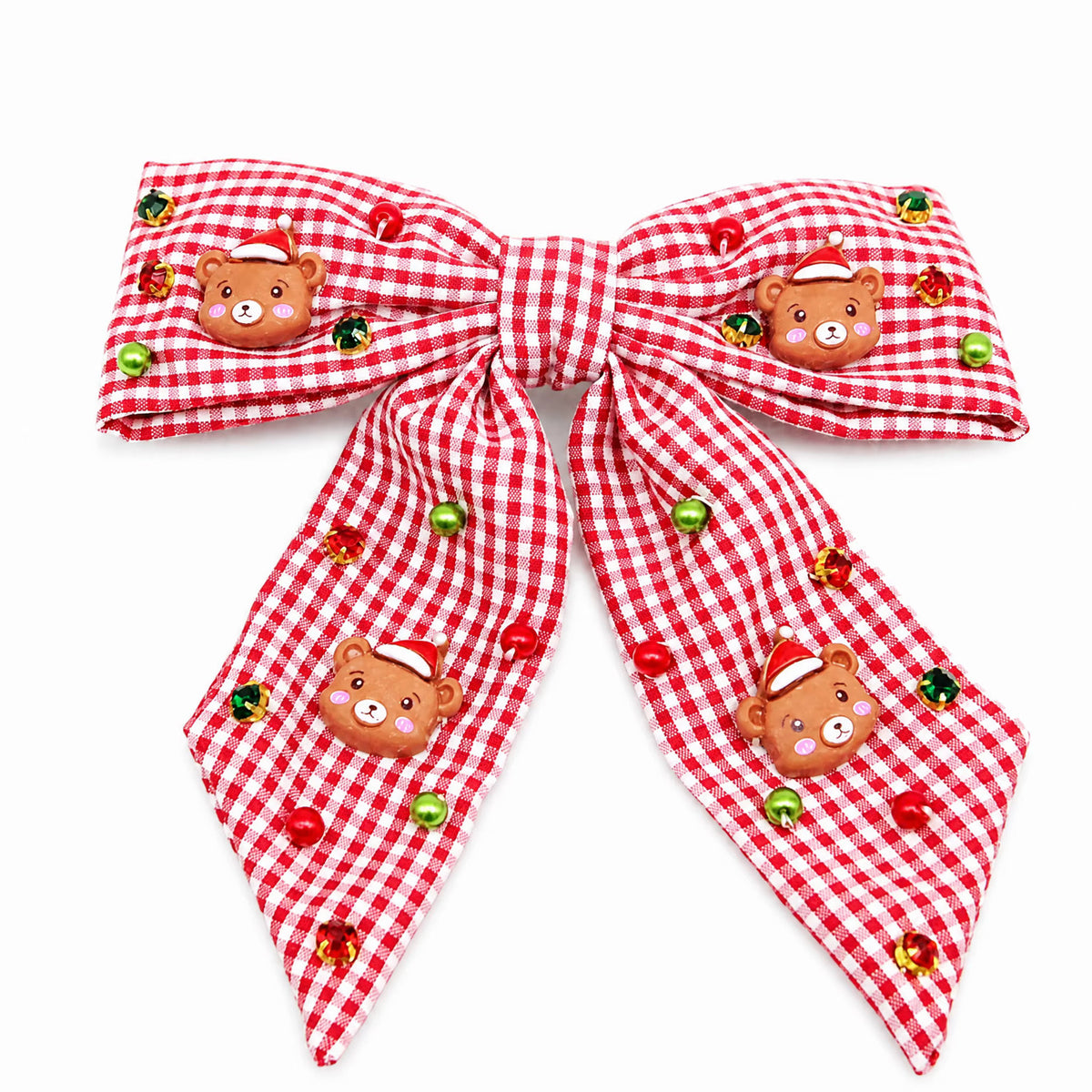 Pre Order Kid Teddy Bear Santa Hair Bow