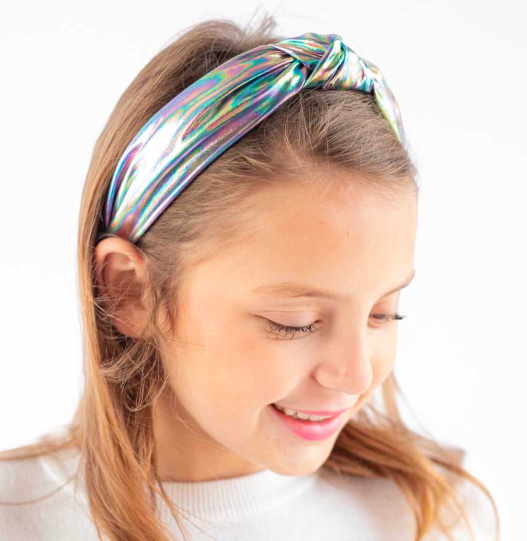 Kid and Tween Multi-Color Metallic Knotted Headband