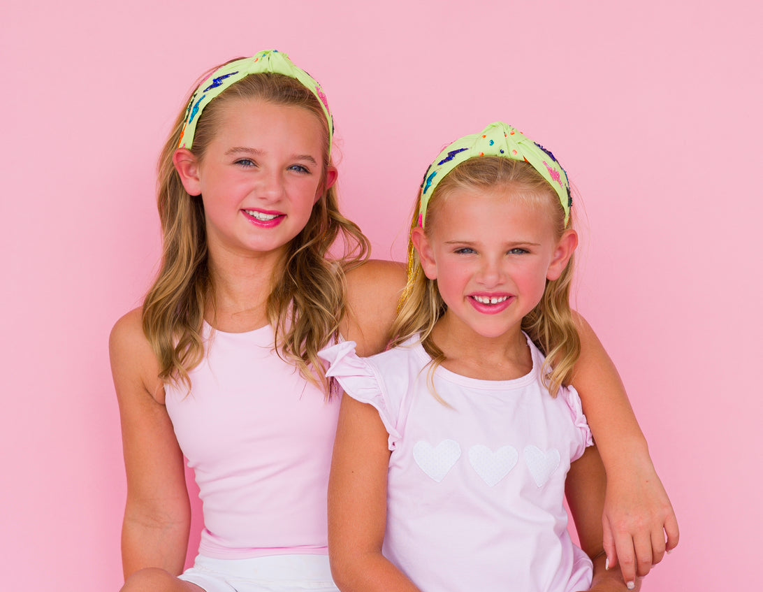 Kid and Tween Lightning Bolt knotted Headband