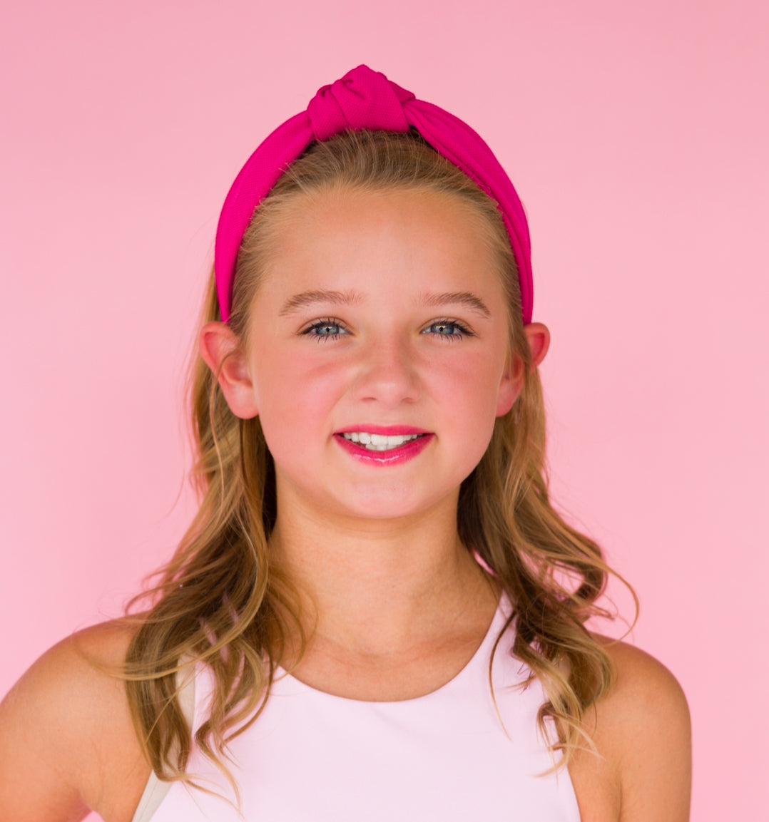 Kid and Tween Hot Pink Knotted Headband