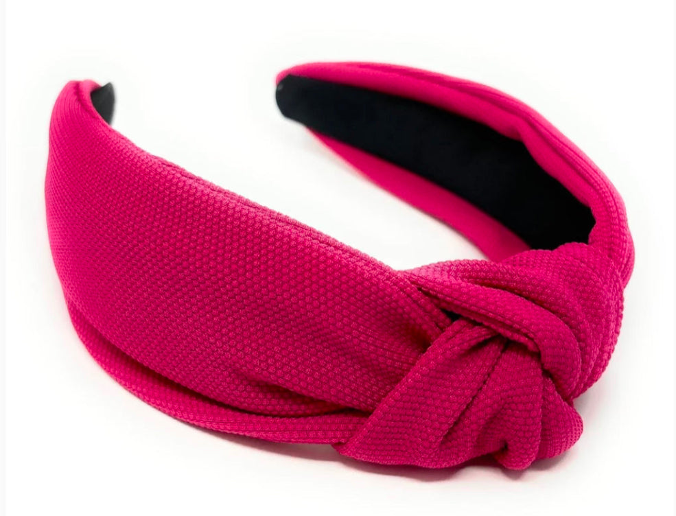 Kid and Tween Hot Pink Knotted Headband