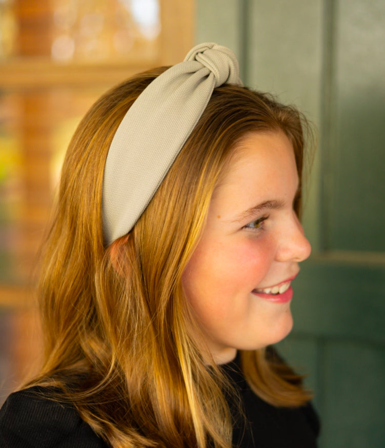 Kid and Tween Gray Knotted Headband