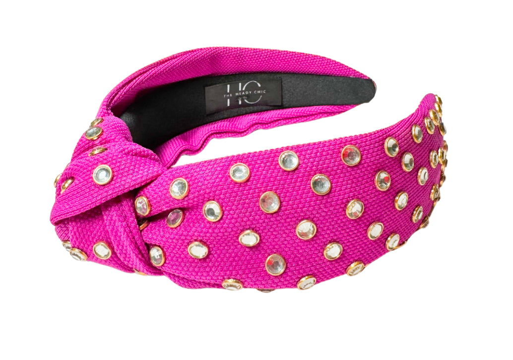 Kid and Tween Light Purple Jeweled Knotted Headband
