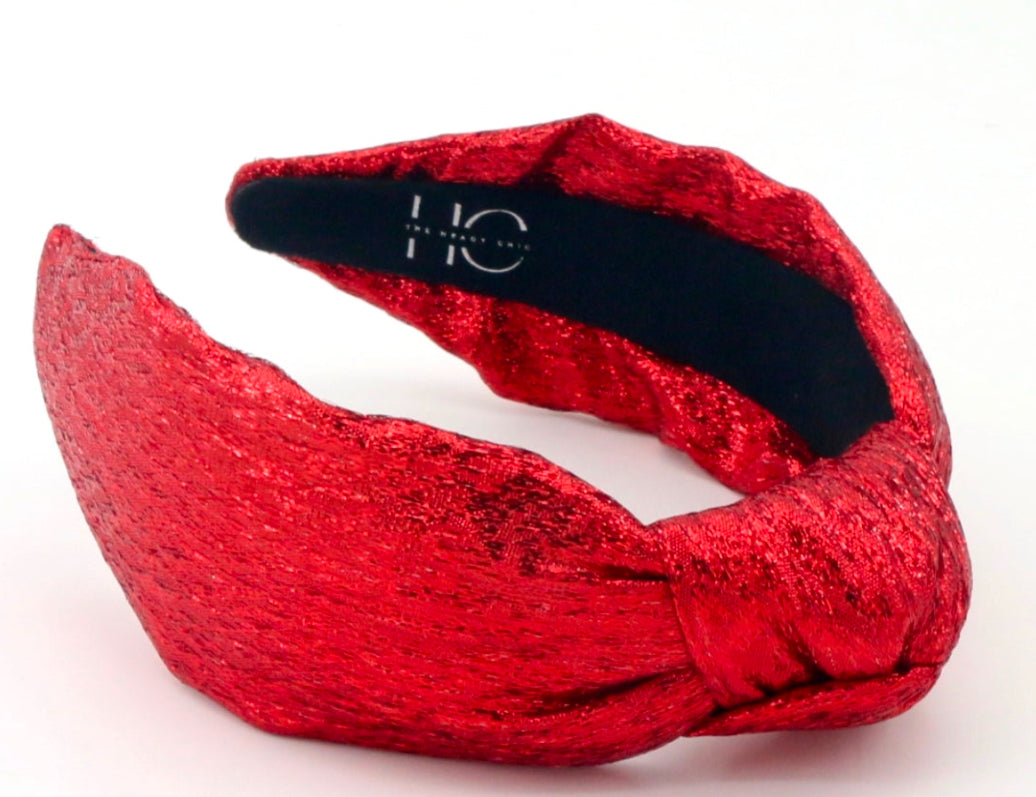 Adult Red Knotted Headband
