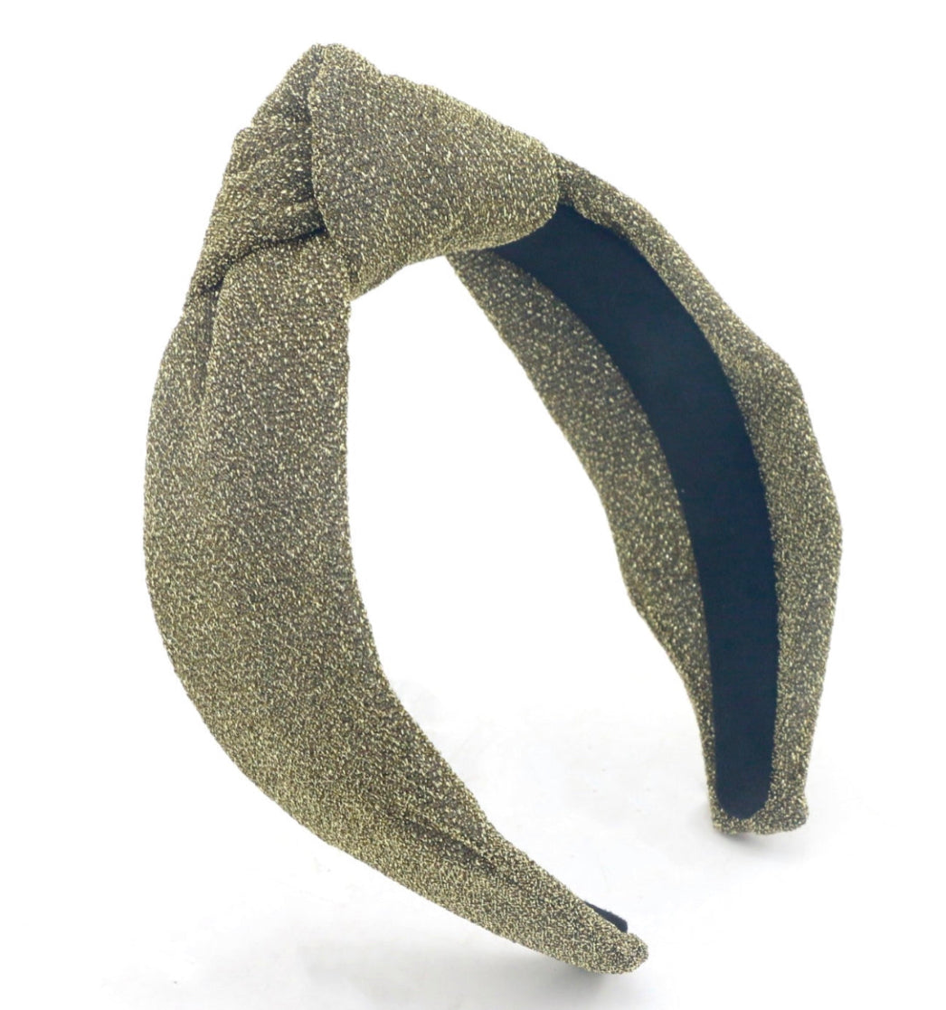 Adult Gold Shimmery Knotted Headband