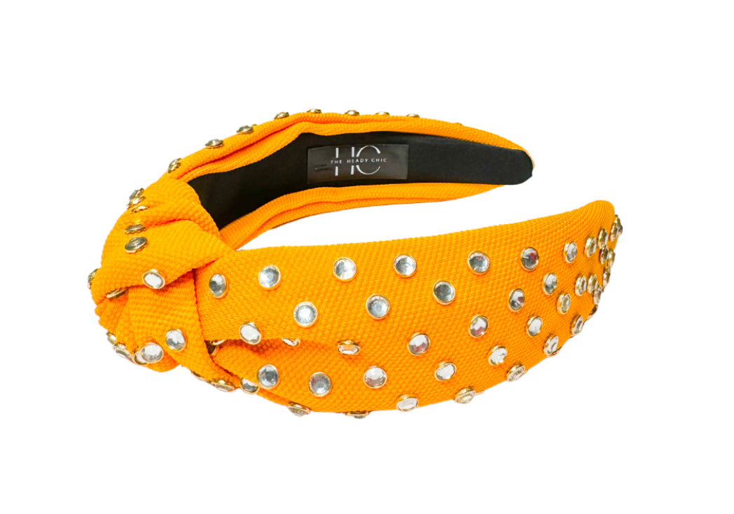 Adult Gold/Yellow Jeweled Knotted Headband