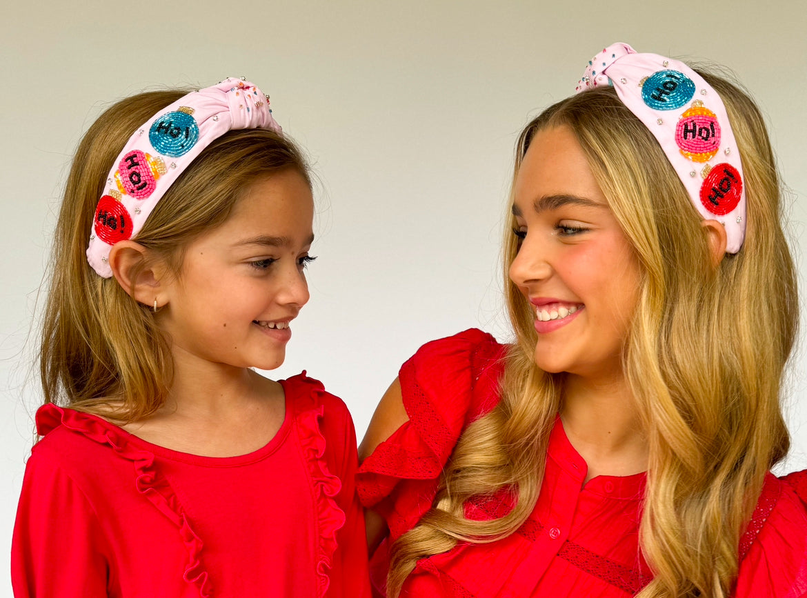 Ho Ho Merry Christmas Knotted Headband