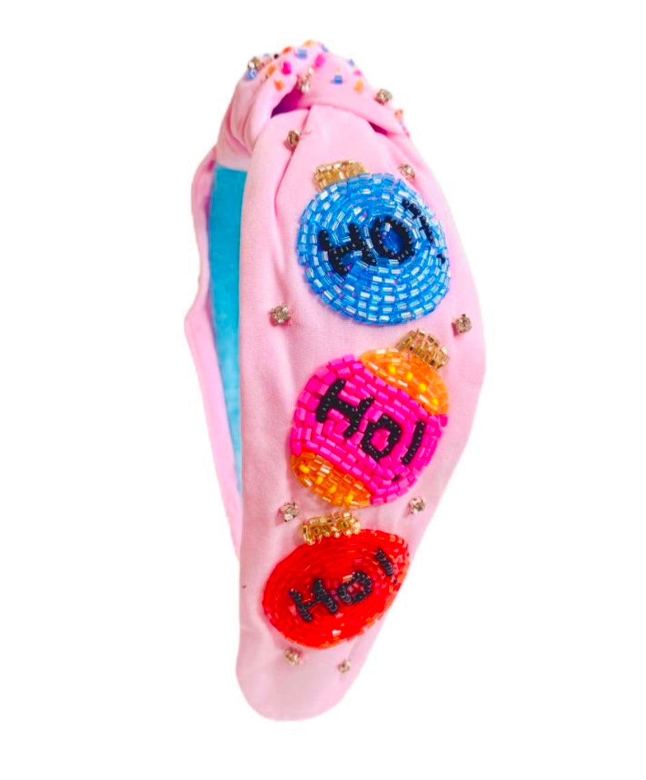 Ho Ho Merry Christmas Knotted Headband