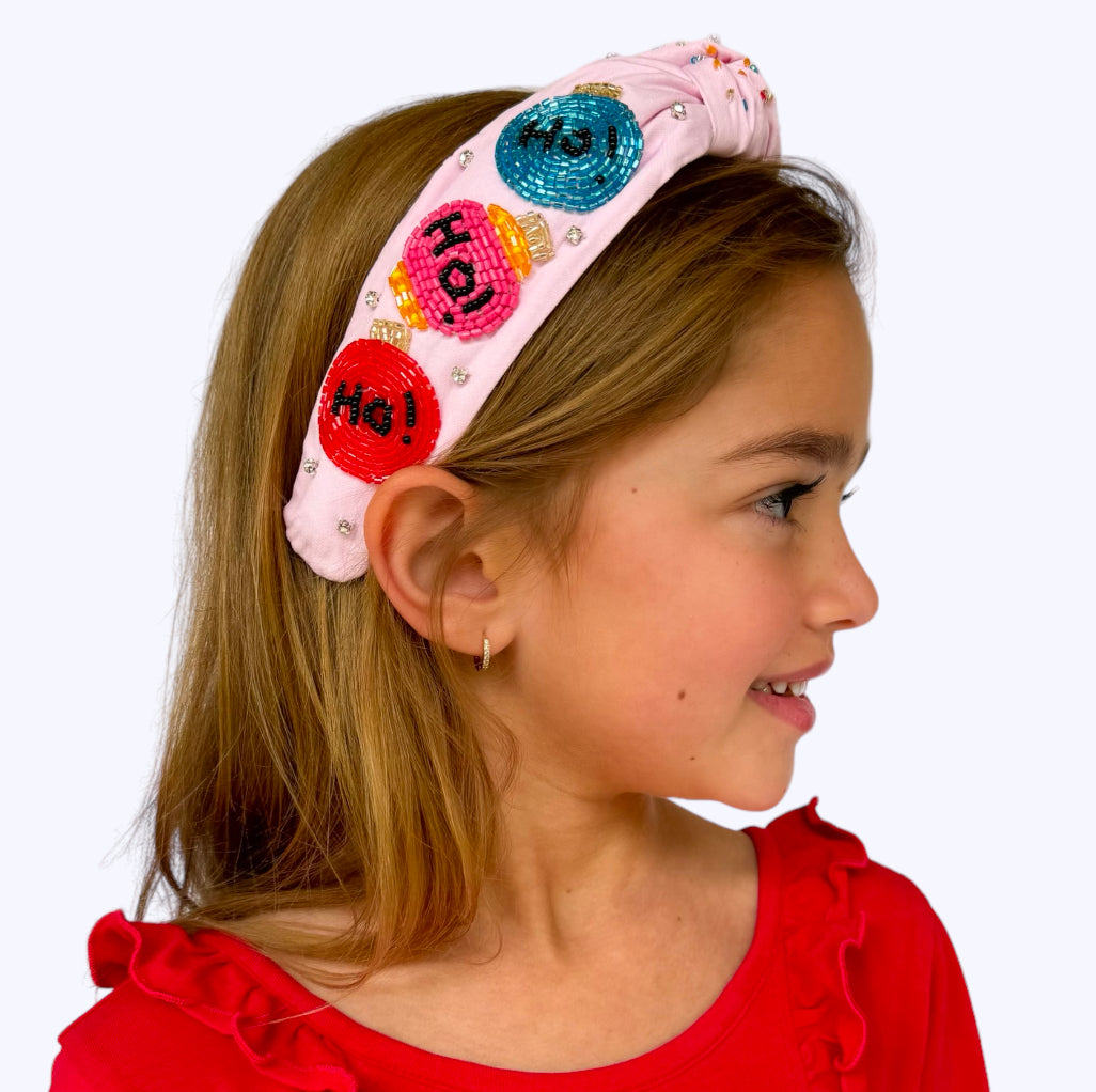 Ho Ho Merry Christmas Knotted Headband