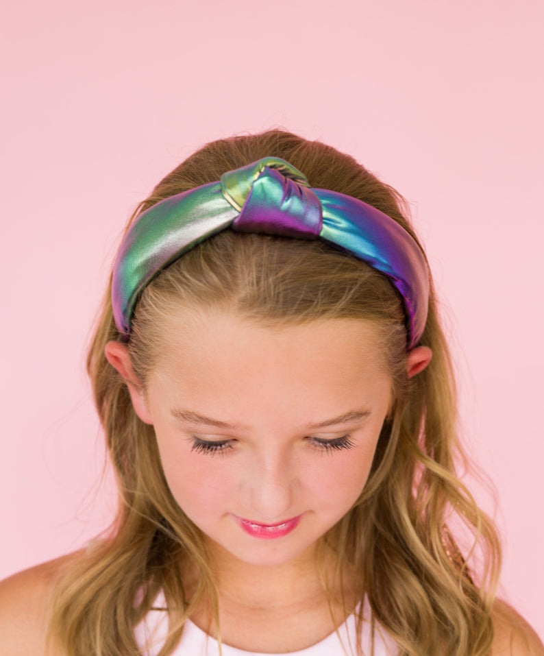 Kid and Tween Rainbow Padded Knotted Headband