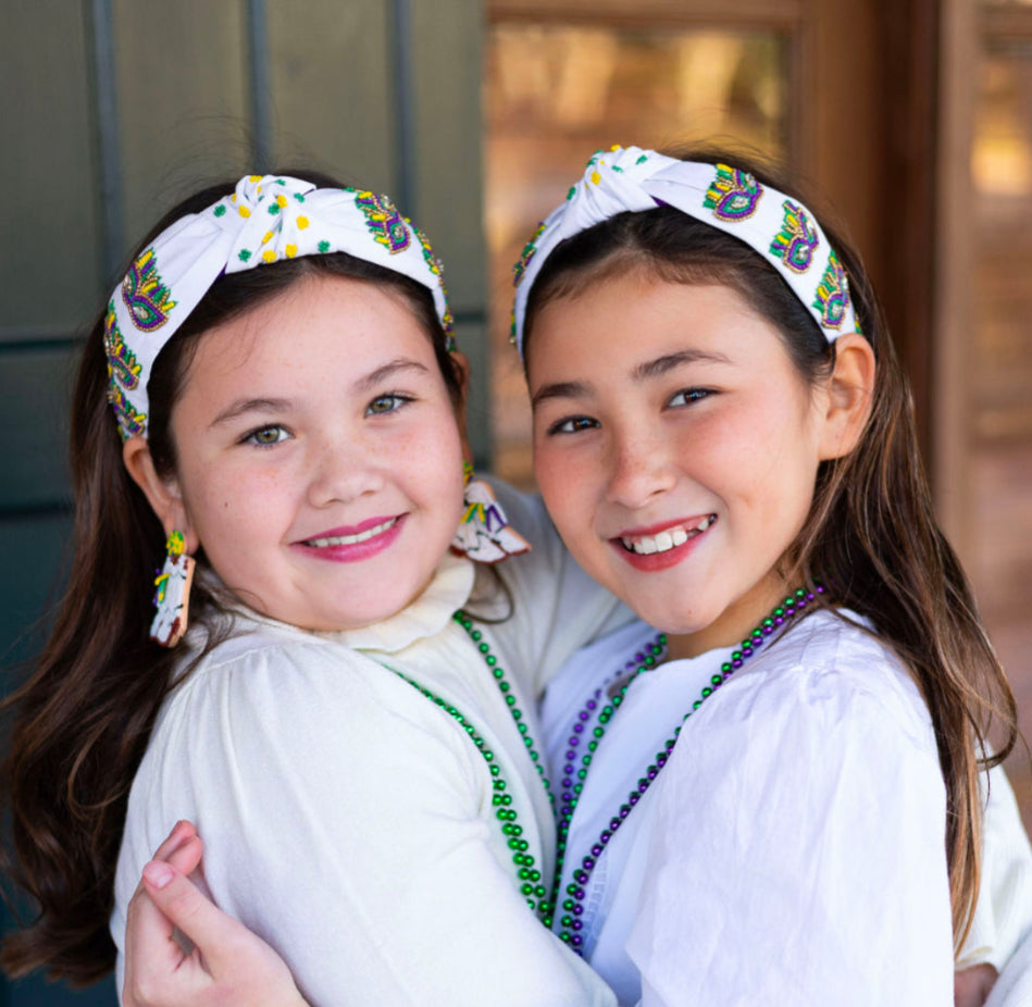 Mardi Gras Knotted Headband