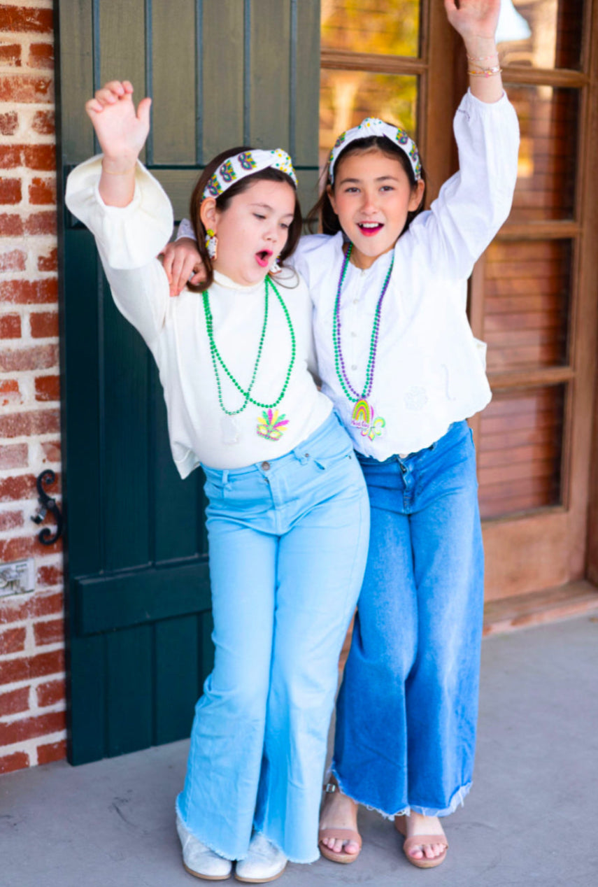 Mardi Gras Knotted Headband