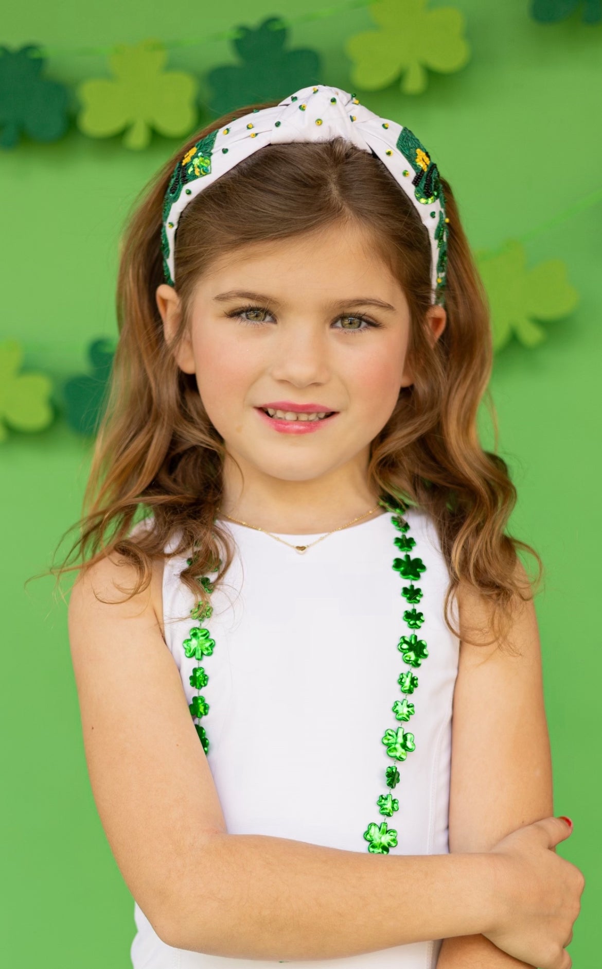 Lucky Charm Beaded Knotted Headband