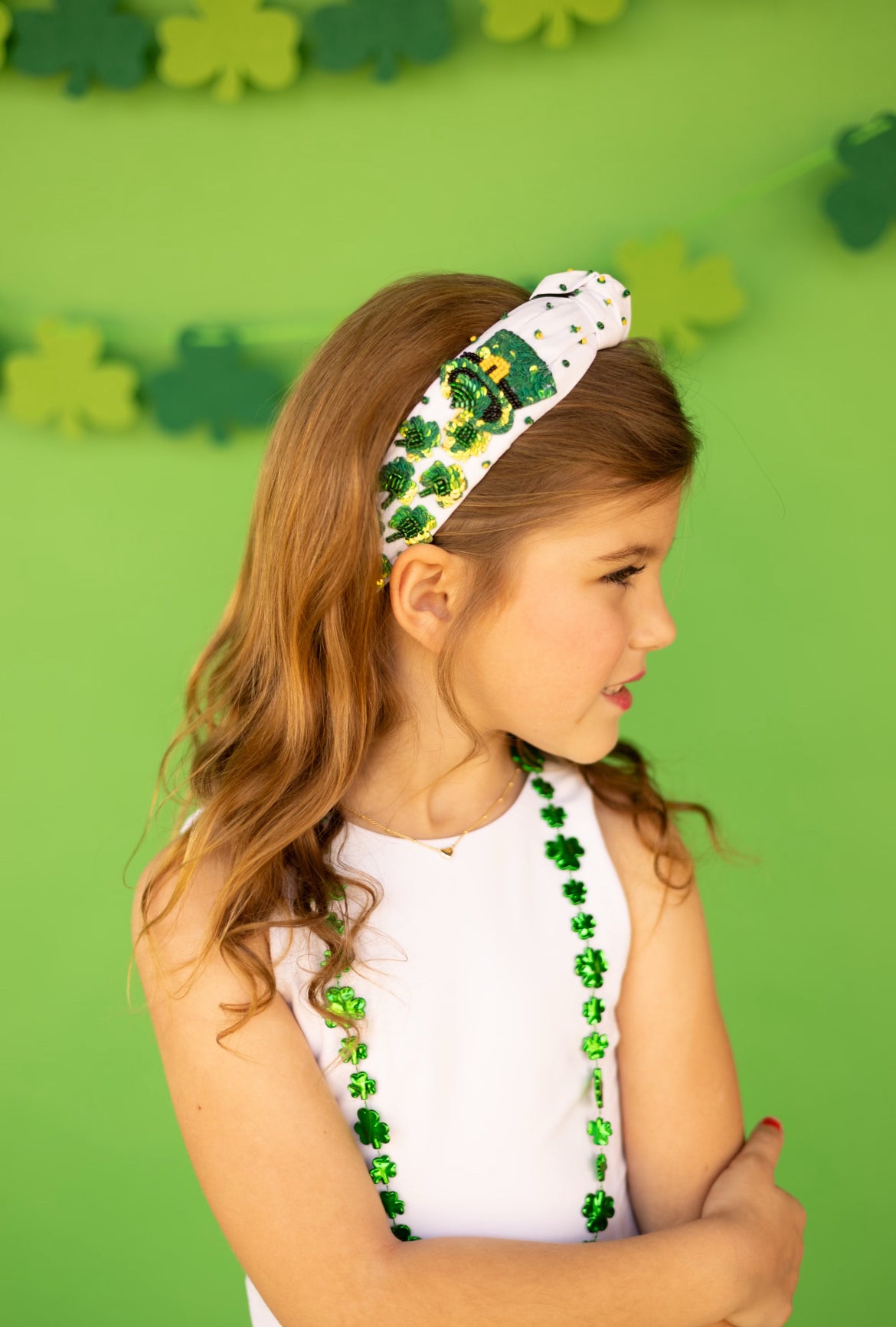 Lucky Charm Beaded Knotted Headband