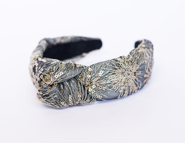 Adult Firework Sequin Knotted Headband