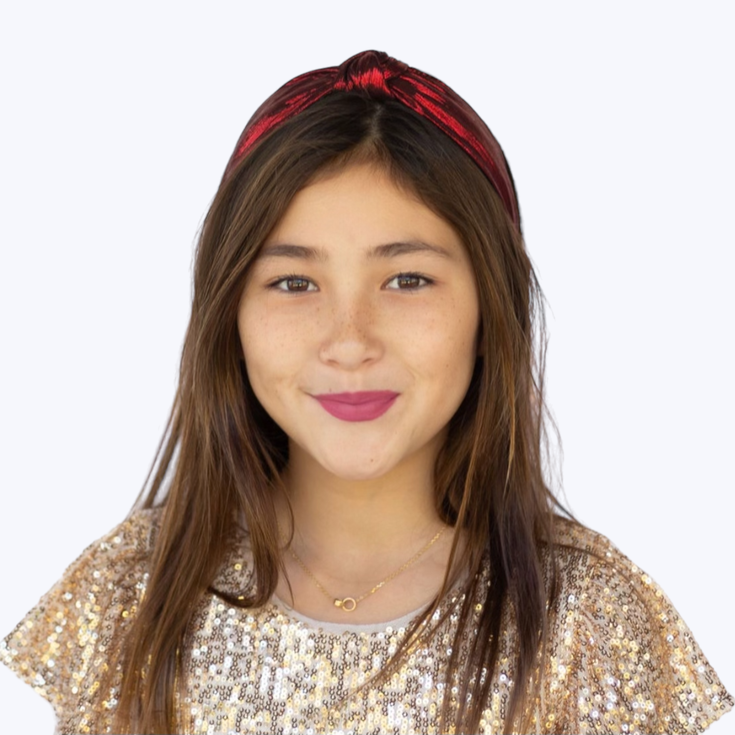 Kid and Tween Shimmery Metallic Knotted Headband
