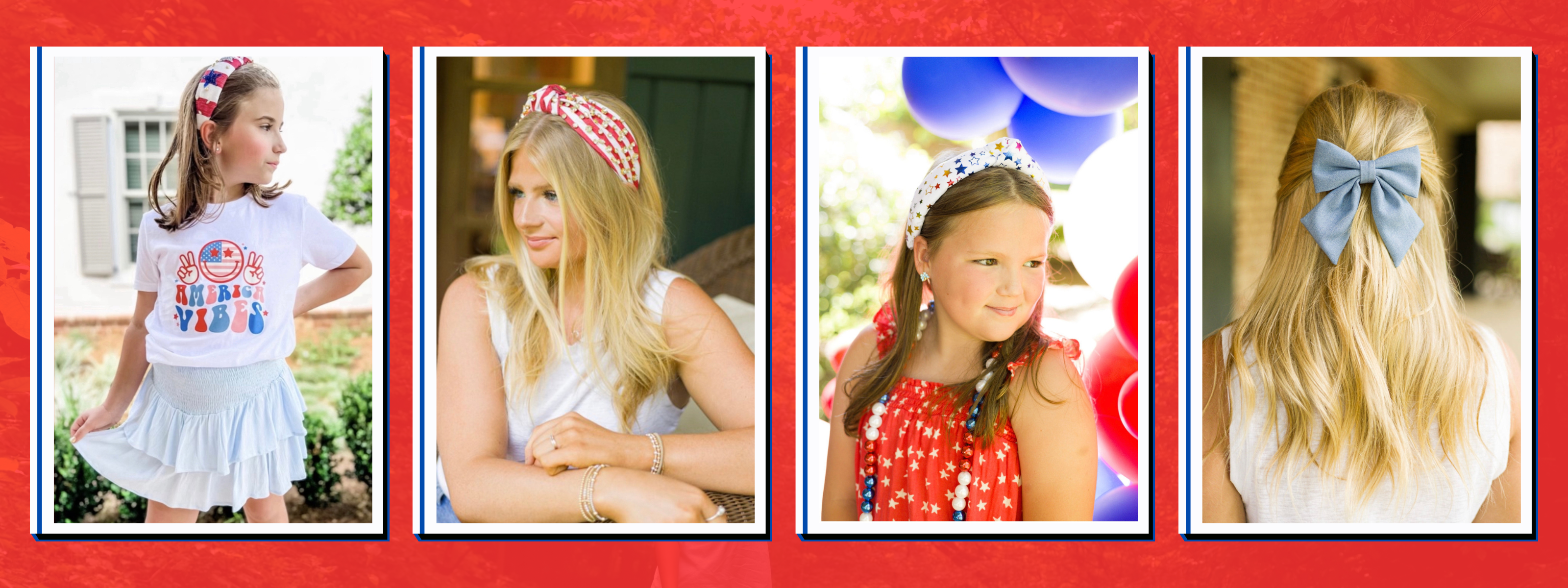 Patriotic Red, White, and Blue Headbands