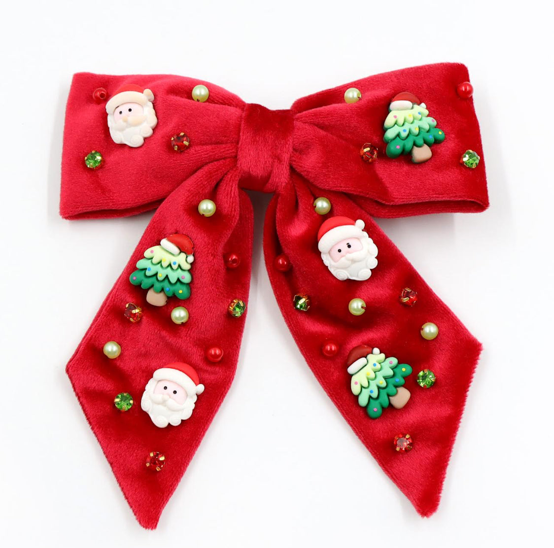 Kid Red Christmas Hair Bow