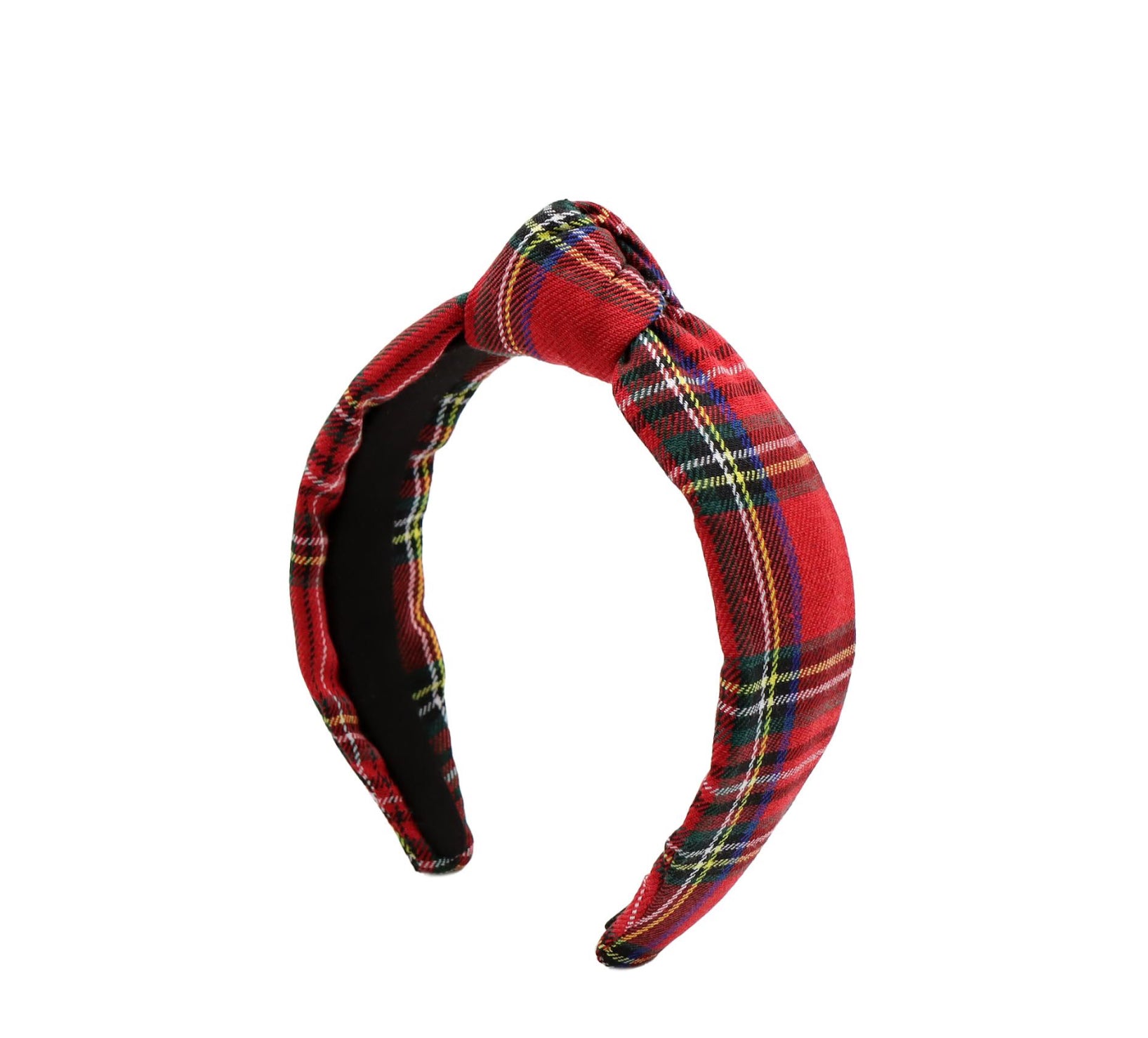 Kid and Tween Christmas Plaid Knotted Headband