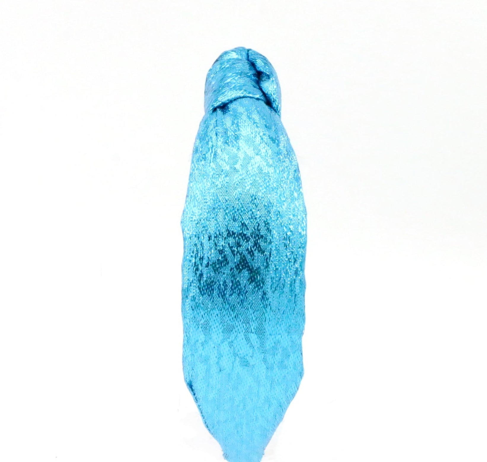 Kid and Tween Blue Tinsel Knotted Headband