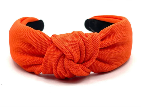Adult Orange Knotted Headband